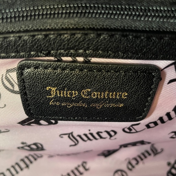 Juicy Couture Black Satchel with Bow, Heart Charm and Gold Accents New with Tag - Picture 8 of 10